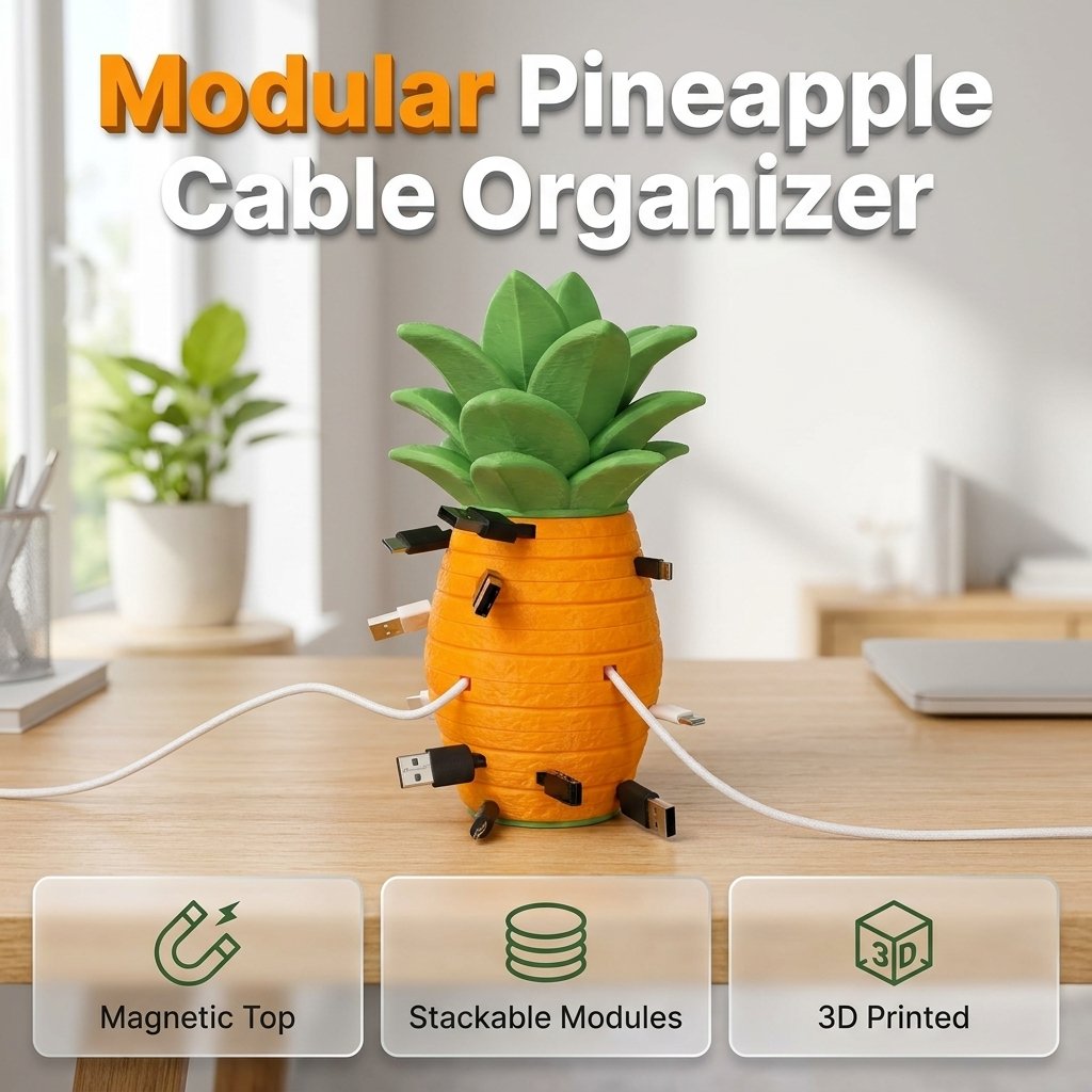 Modular pineapple cable organizer