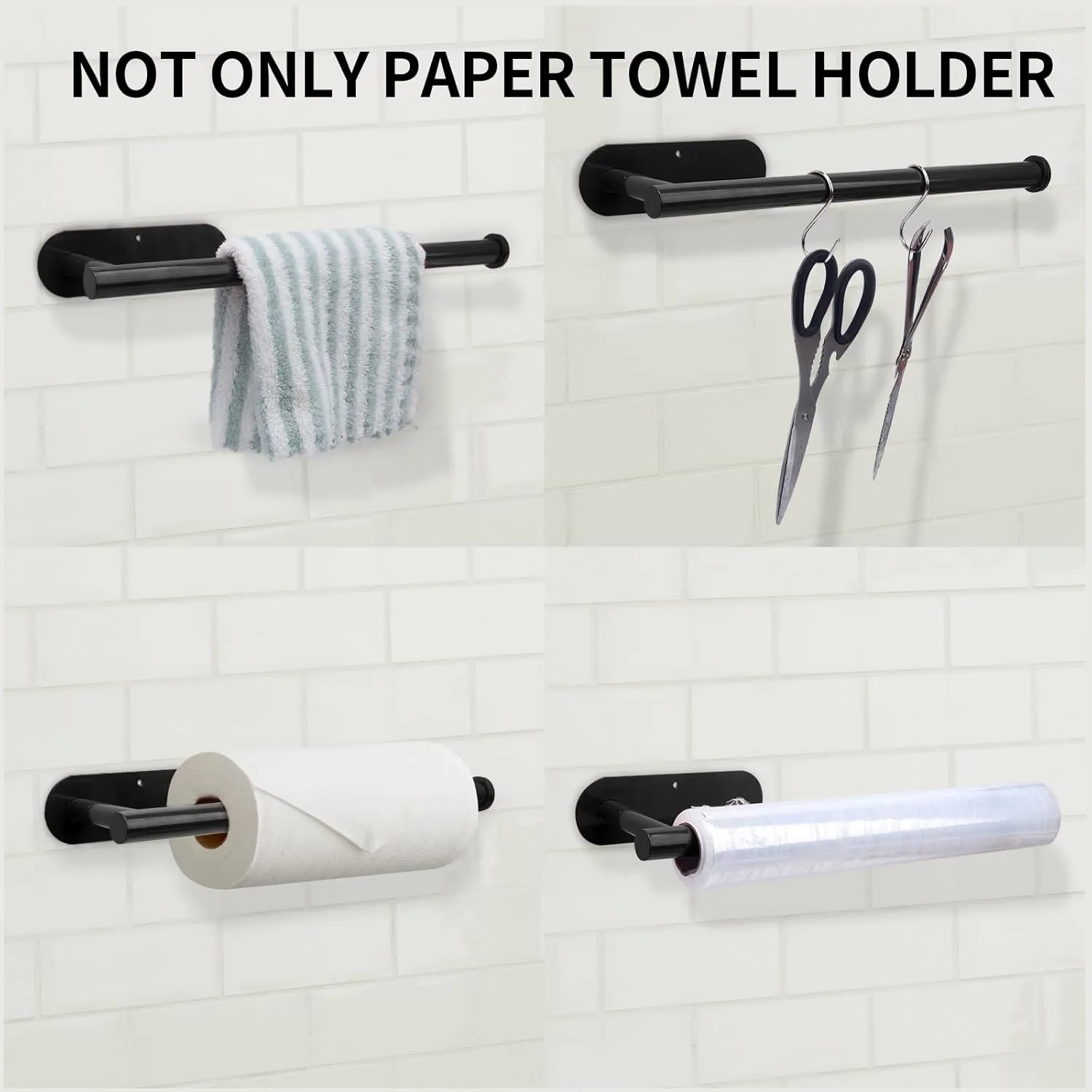 Paper towel holder in kitchen scene