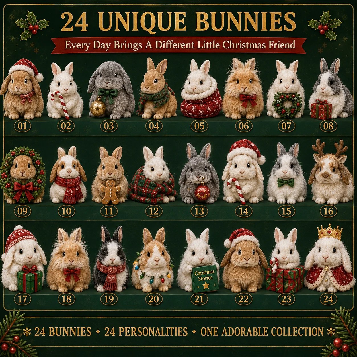 24 Unique Christmas Bunny Characters