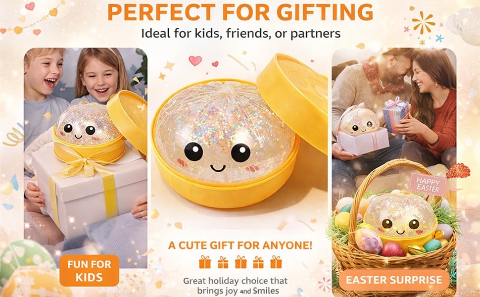 squishy dumpling toy glitter