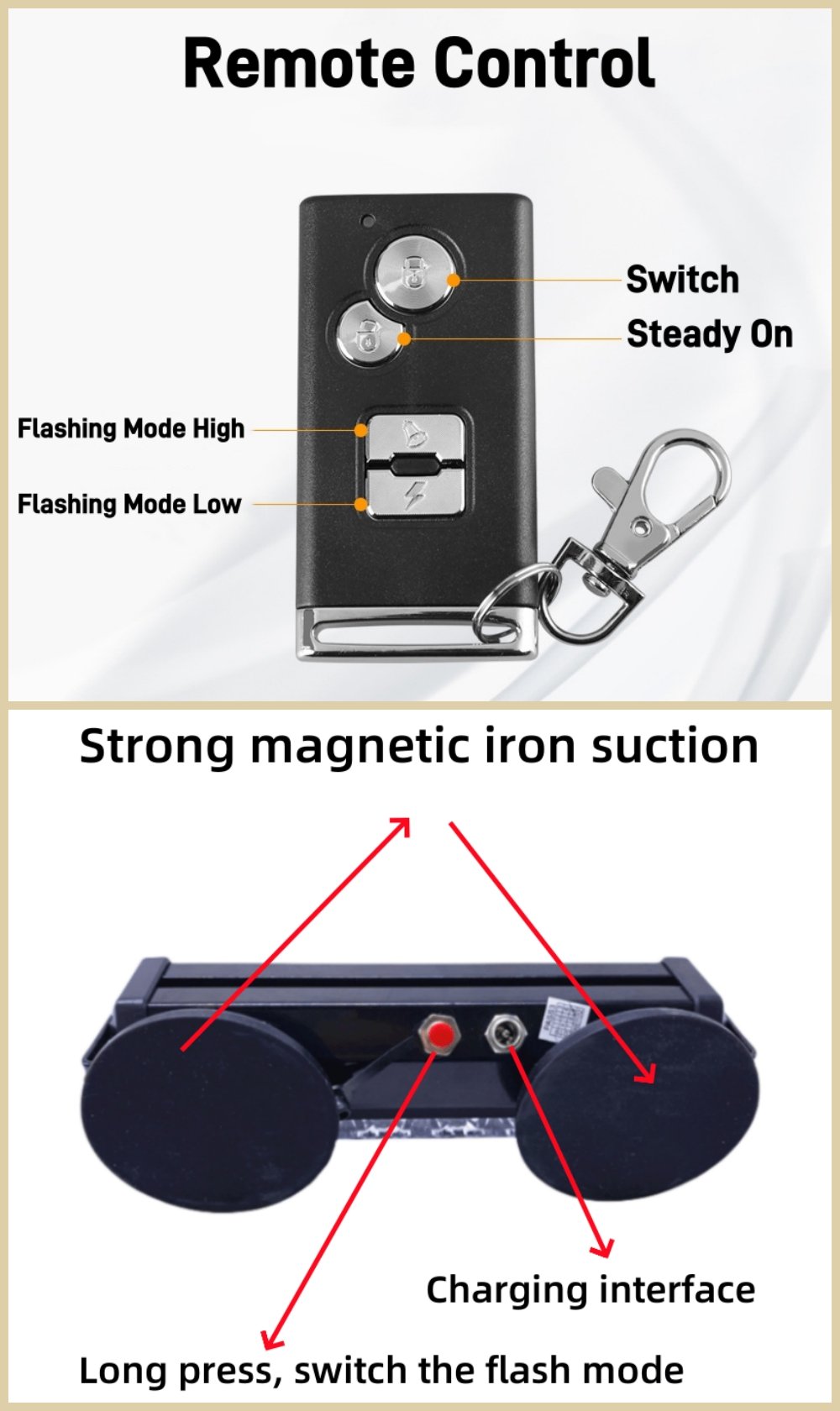 🚘Car Strong Magnetic Flash Light⚡️