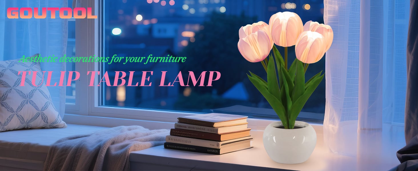 flower lamp tulips hogar night lamp desk decorations night light lamp led table lamp tulip lamp