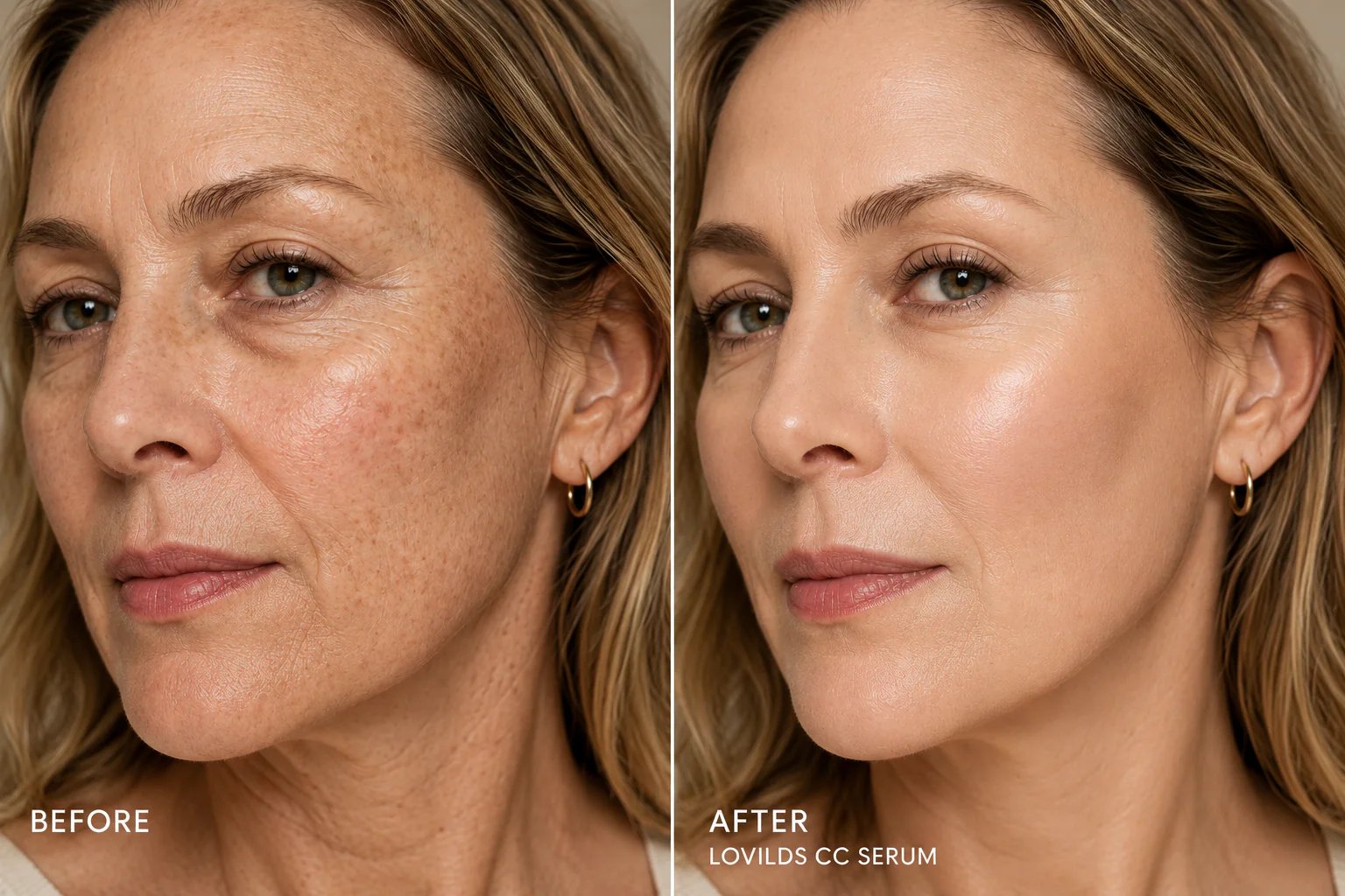 Skin-like finish on mature skin