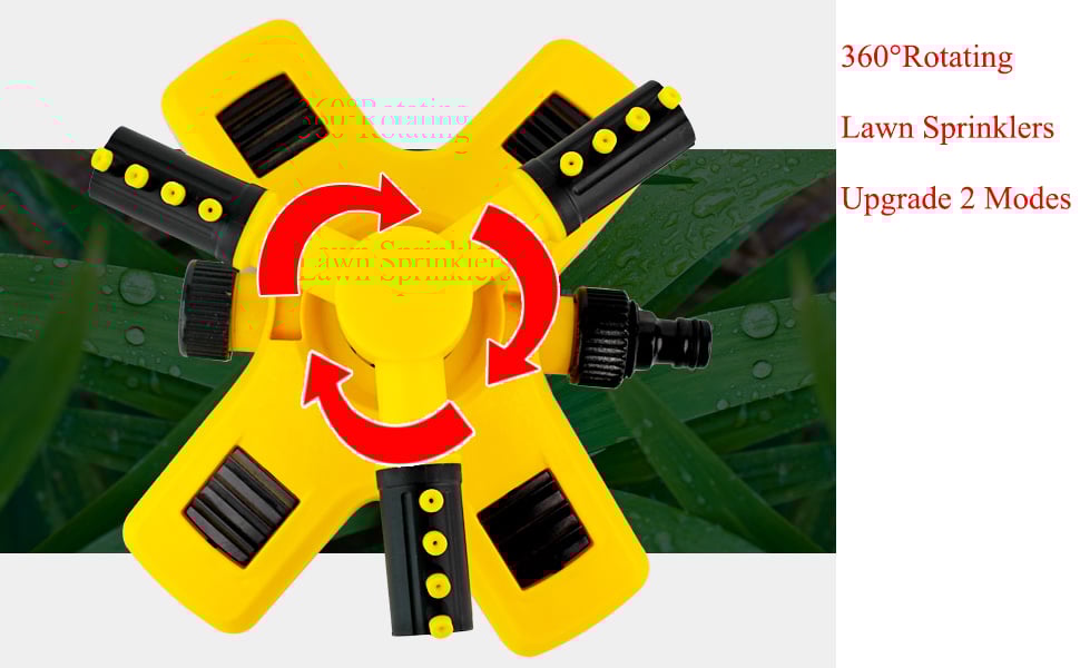 360°Rotating Lawn Sprinklers ，Upgrade 2 Modes