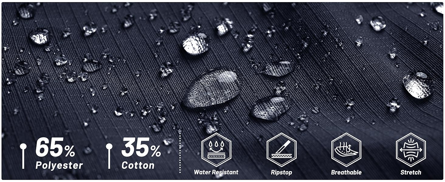 TACVASEN Mens Outdoor Tactical Pants Water Resistant Military Cargo Hiking Pants Lightweight Ripstop