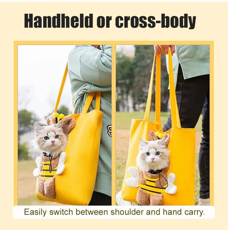 Hand carry and shoulder carry pet bag