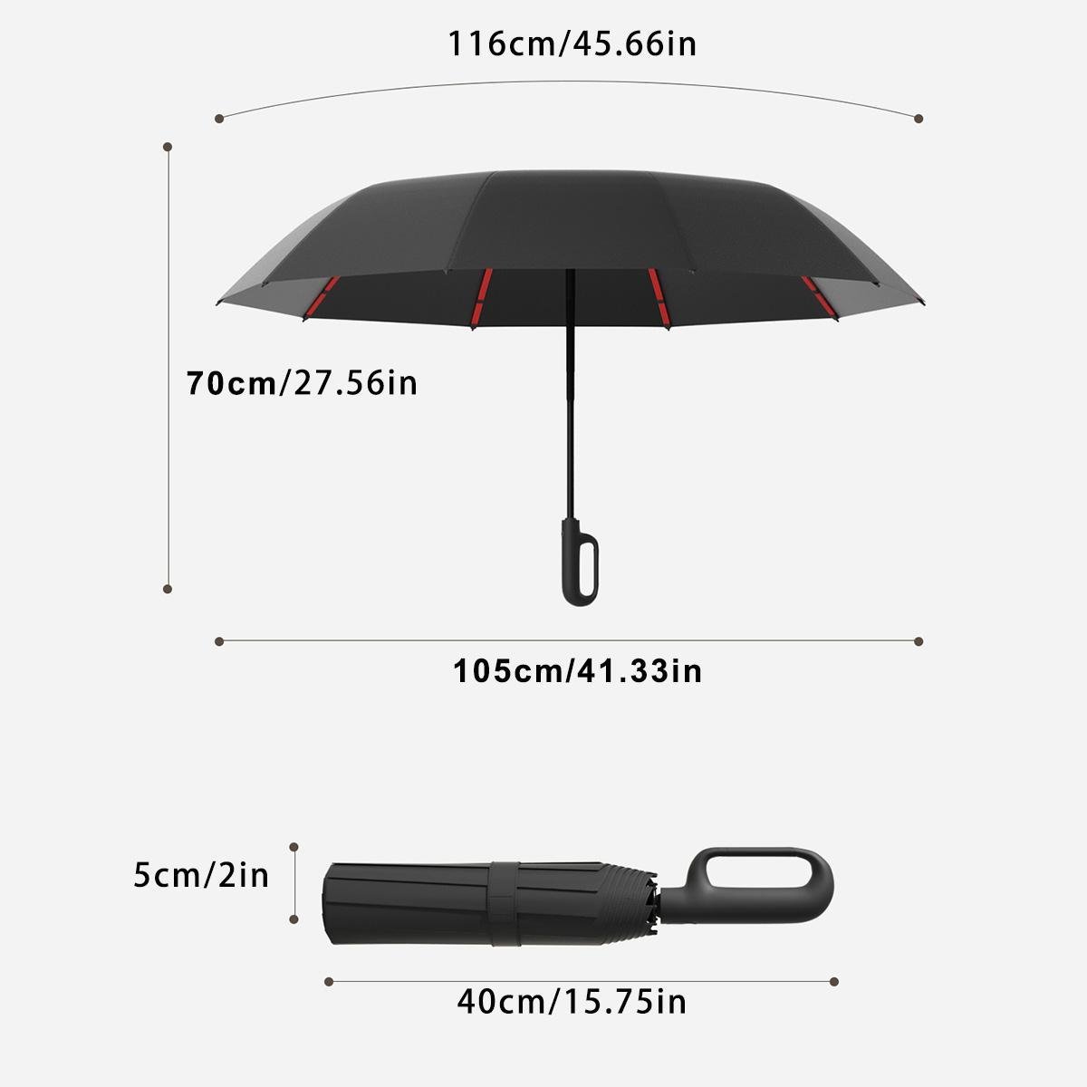 Automatic Folding Umbrella, 1 Count/60pcs Portable Rain Umbrella with Loop Buckle, Windproof & Waterproof Umbrella for Men & Women #GLOBAL PICKS