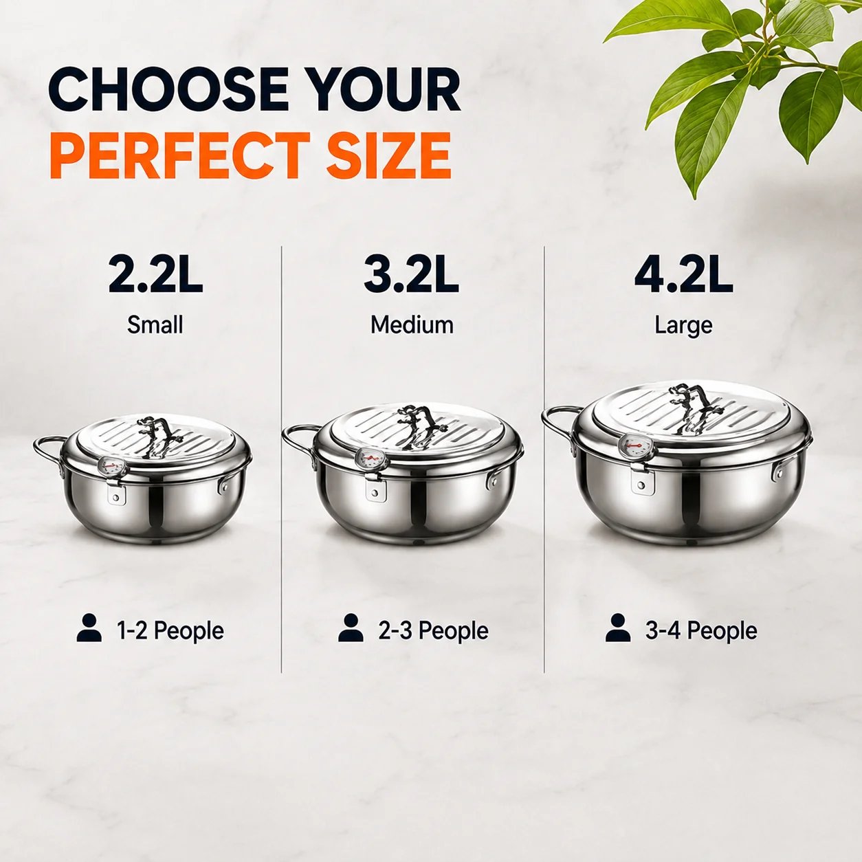 Frying chicken wings and crispy food with thermometer monitoring