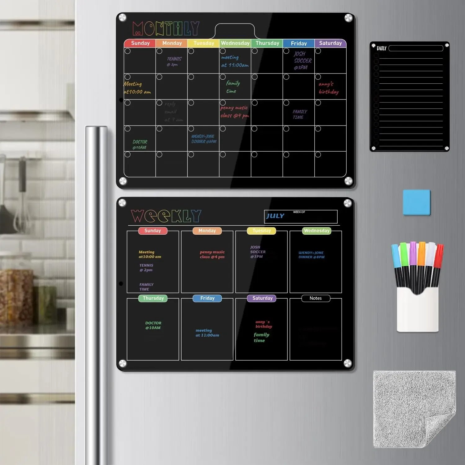 easy clean reusable dry erase planning board