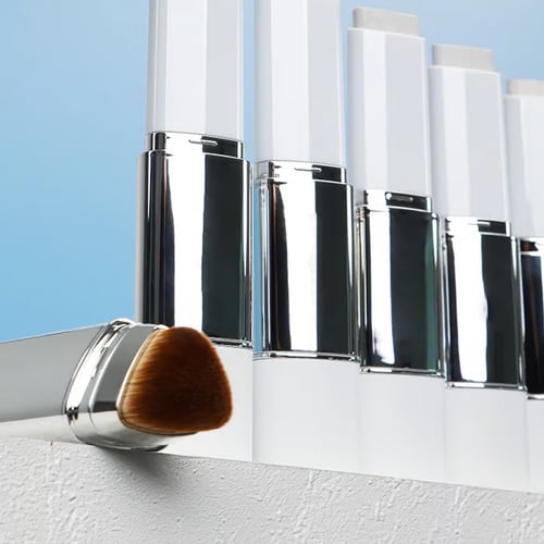 Dual-ended foundation stick and brush