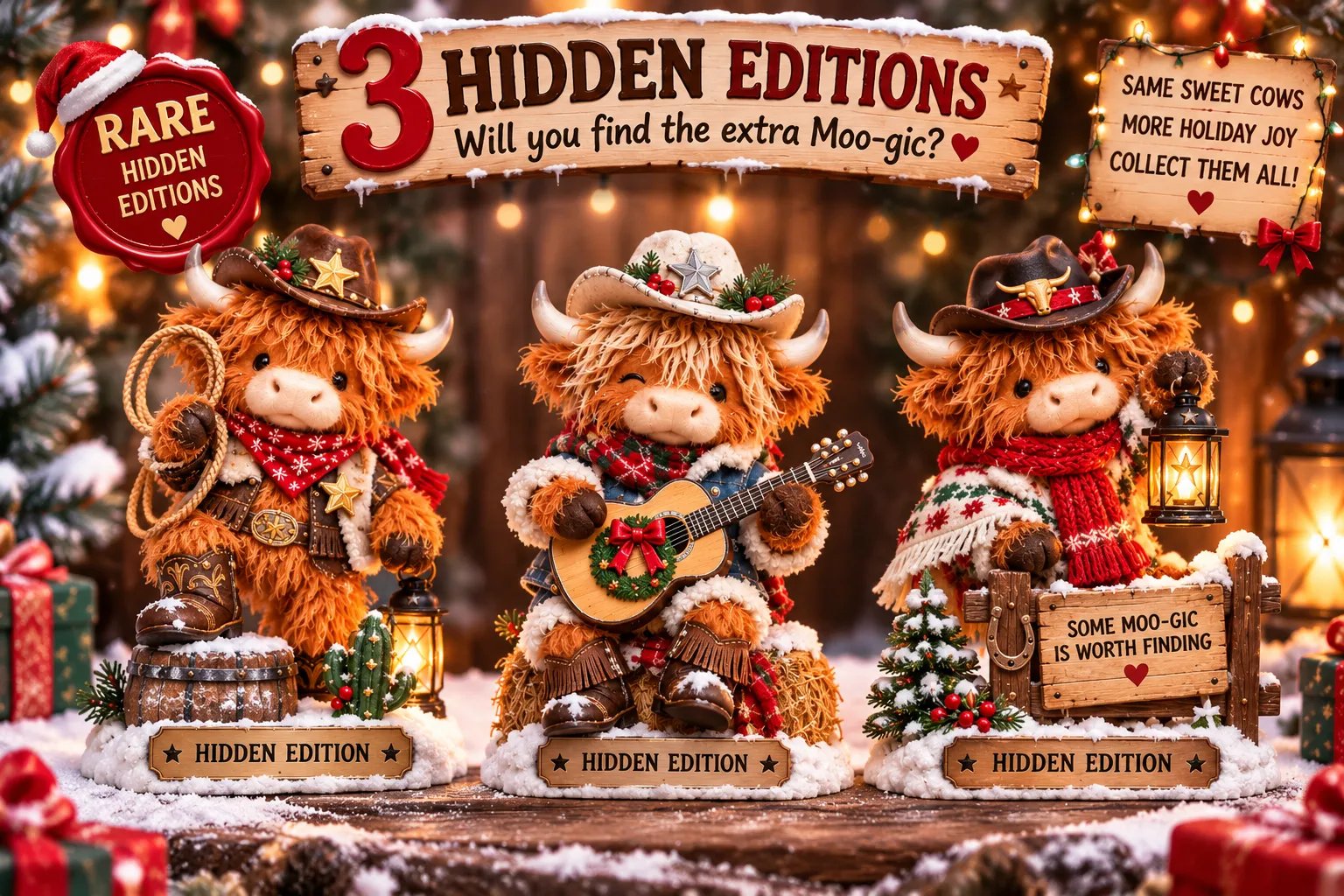 Hidden edition Highland cow figures Hidden edition Highland cow figures