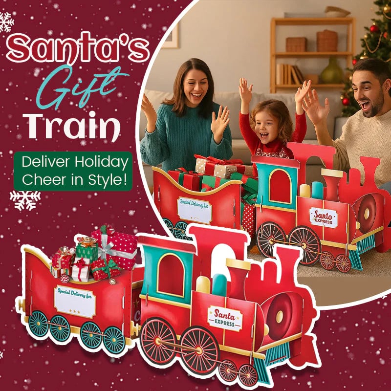 🎁 Santa's Gift Train — Deliver Holiday Cheer in Style! 🚂🎄 - Christmas Train / S -Head: 9.4 in/Carriage: 9.8 in