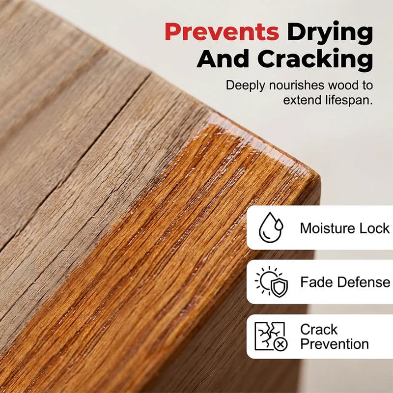 Prevents Drying and Cracking Wood Polish