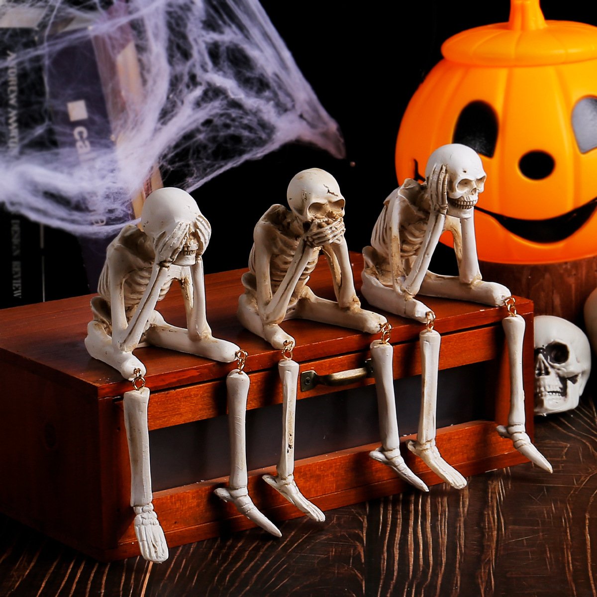 🔥LAST DAY 49% OFF🔥See Speak Hear No Evil Skeleton Figurines