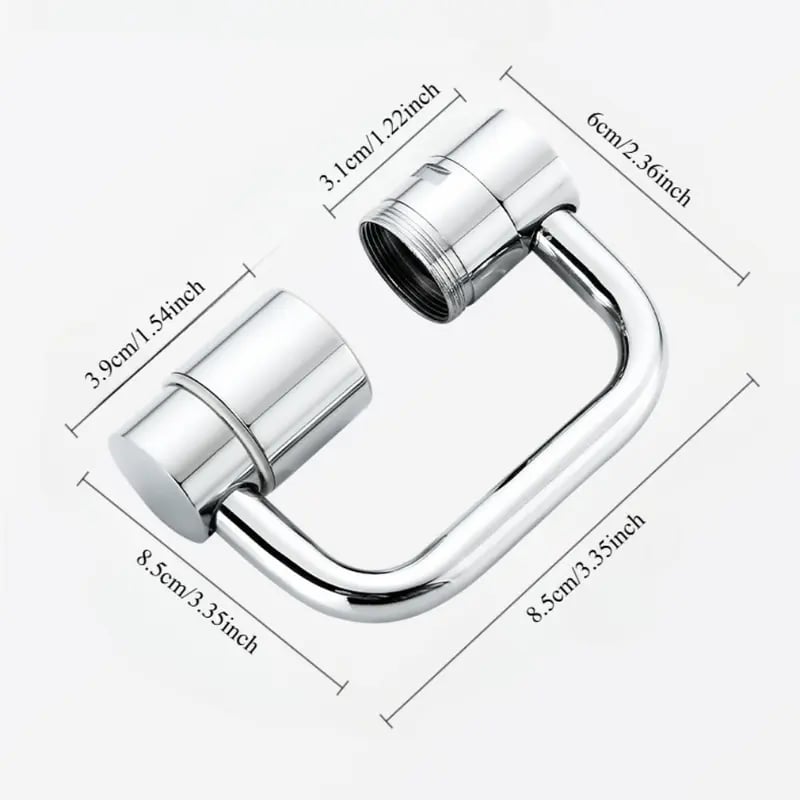 Product Introduction of 1440° Rotatable Faucet Aerator Extension for Toddlers, Dual Sprayer Mode Bathroom & Kitchen Faucet Attachment, Tap Head Replacement for Smart Face Washing 7