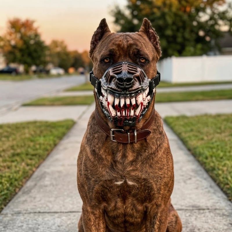 Hellhound pet mask transformation