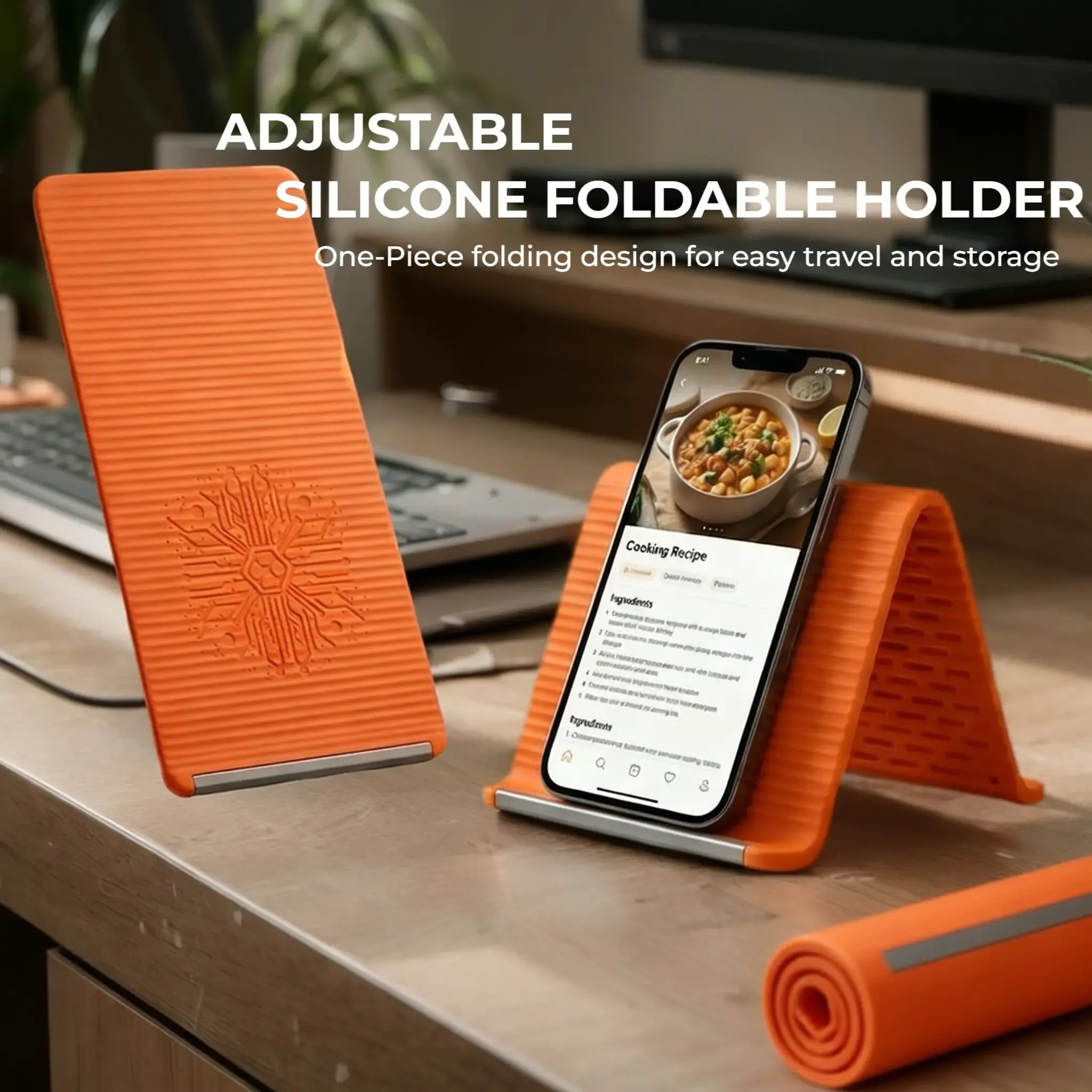 📱Flexible Silicone Phone Stand – Bendable, Rollable, Foldable Universal Holder