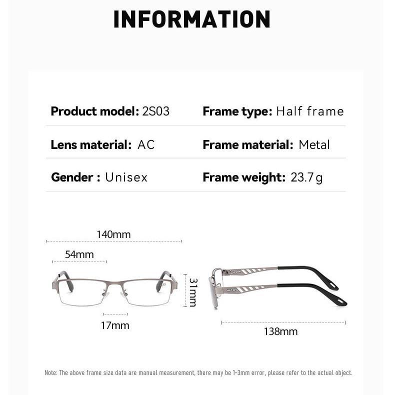 Detail view of the reading glasses