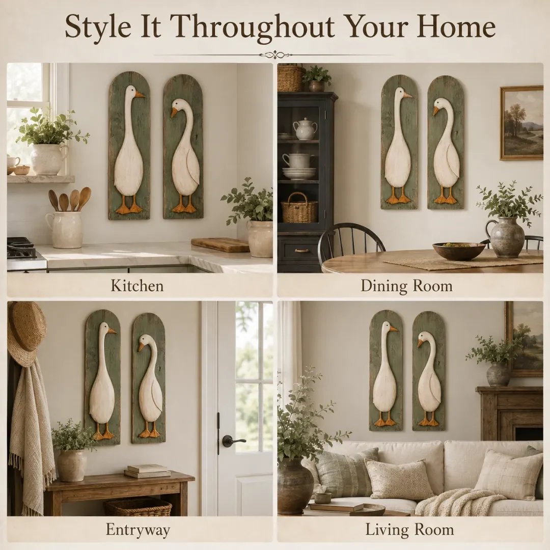 Ganzen wanddecoratie set