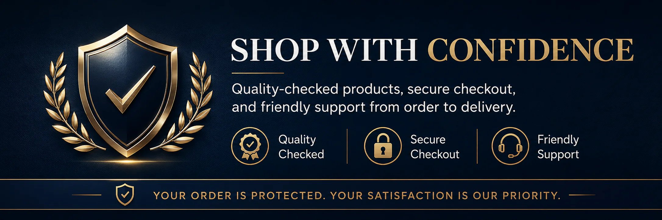 Secure checkout and helpful customer support