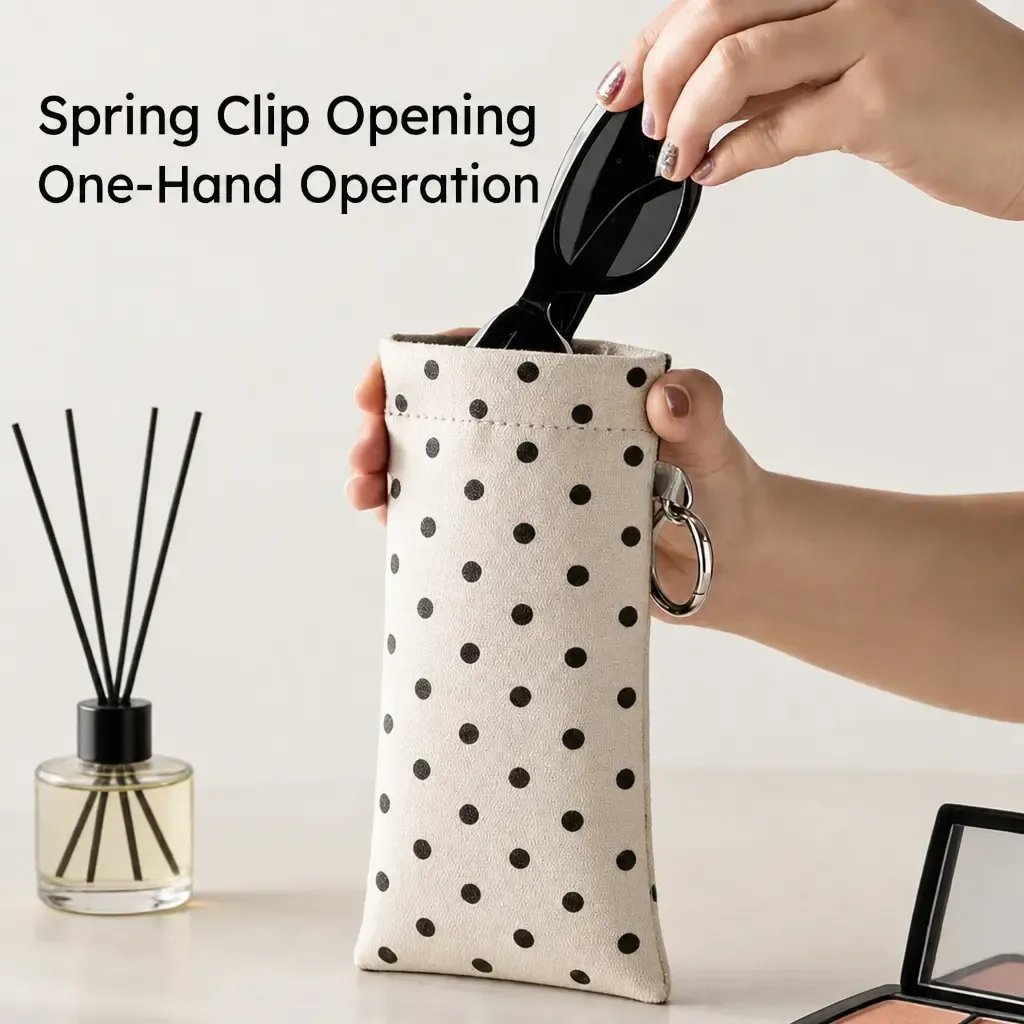 Soft PU leather sunglasses pouch product details