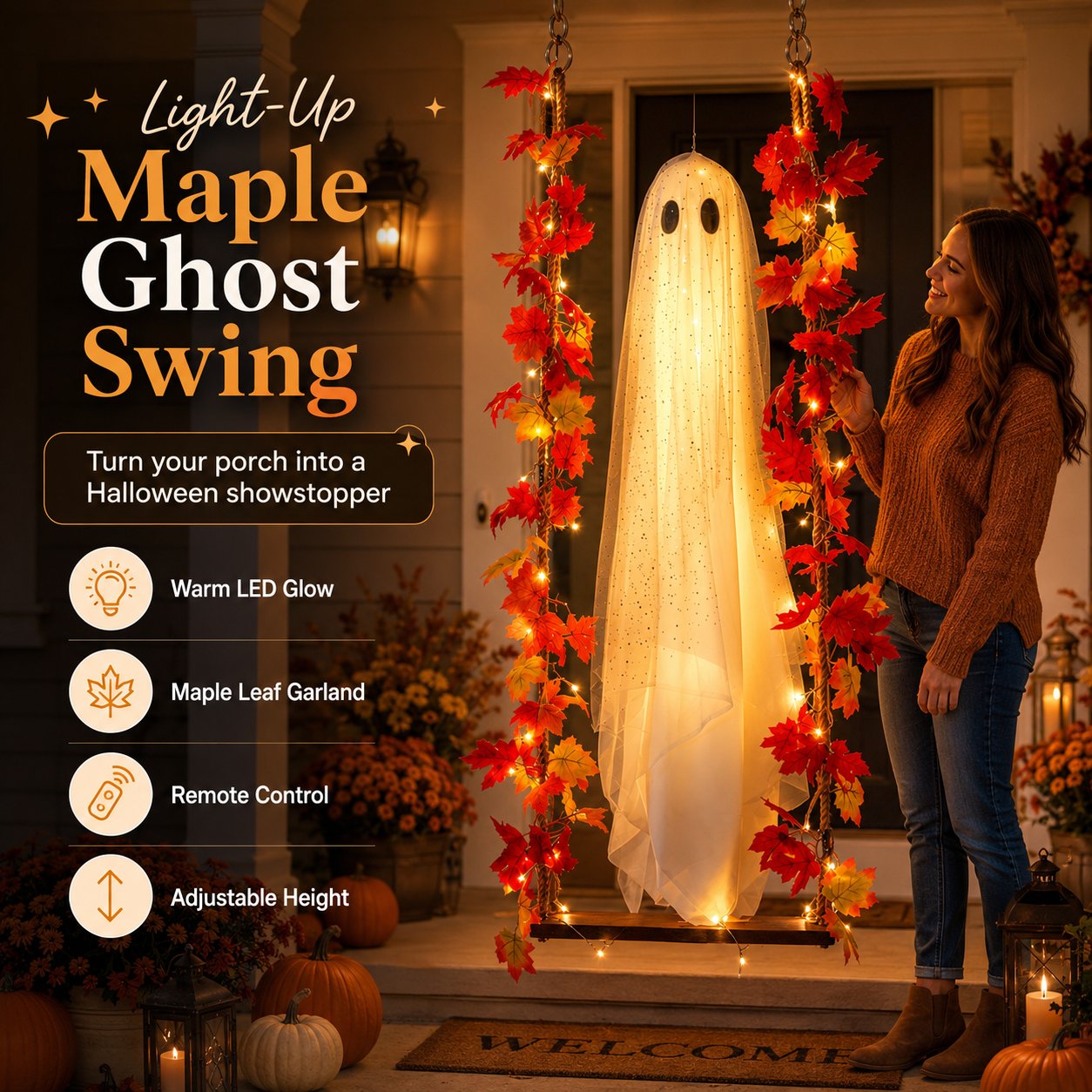 Complete Halloween porch display Complete Halloween porch display