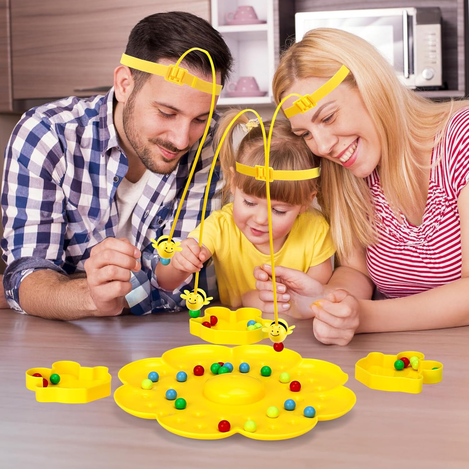 Funny Family Night Party Board Games 2025 for Kids Ages 4 and up,Boardgames for Outdoor Backyard Travel Camping,Bee Magnetic Toy Magnet Game with String