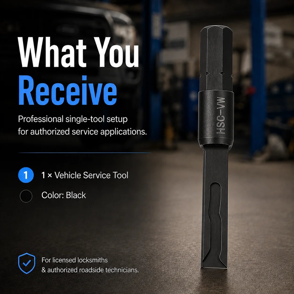What you receive professional vehicle service tool black