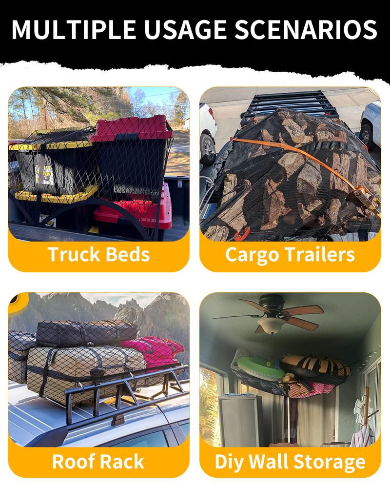 Product Introduction of Highly Elastic Cargo Net, Simple Truck Bed Cargo Mesh Organizer, Ideal for ATV, SUV, UTV, Truck and Boat Use - OYAGU 8 Product Introduction of Highly Elastic Cargo Net, Simple Truck Bed Cargo Mesh Organizer, Ideal for ATV, SUV, UTV, Truck and Boat Use - OYAGU 8
