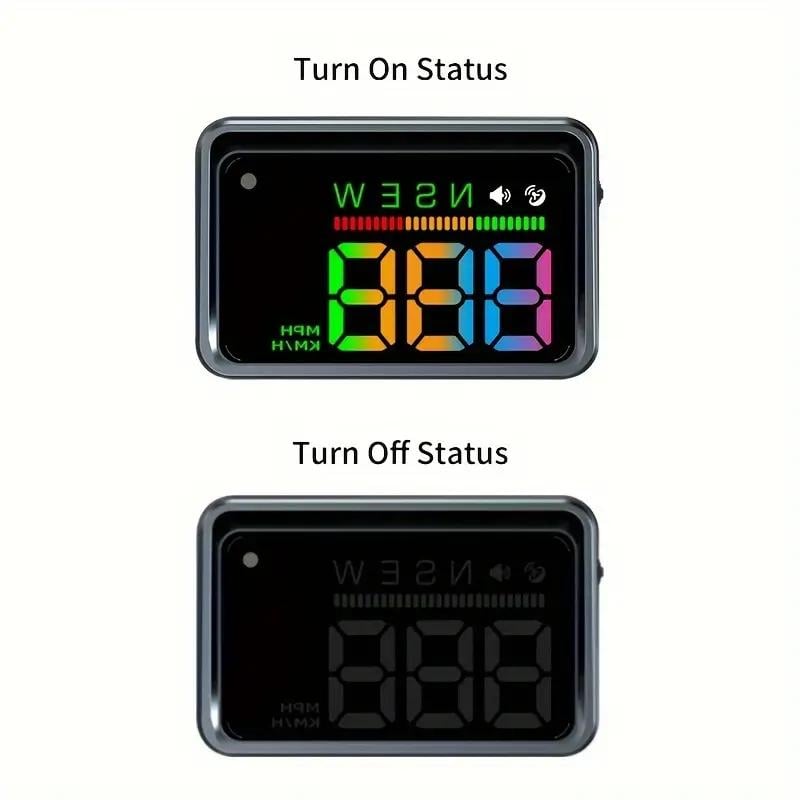 KUOWEIHUD Car HUD Head-up Display Universal Fit for All Models Digital Speedometer MPH LED Ambient Lighting Speed Alert ABS+PC Material 99.5*65*20 mm