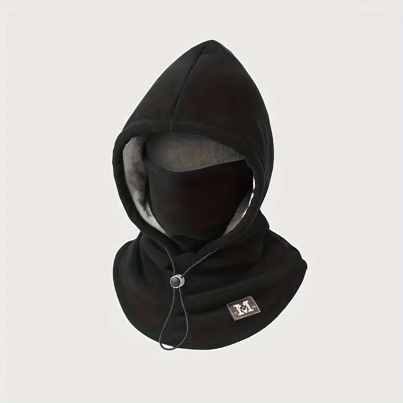 One-piece flannel warm mask hat, outdoor cycling windproof and cold autumn and winter style, warm hat with neck mask