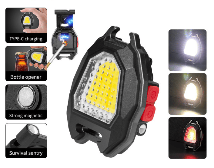 The ultimate outdoor tool COB Keychain Light Rationalu