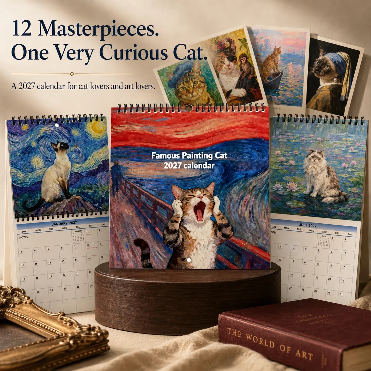 2027 Cat Art Calendar 2027 Cat Art Calendar