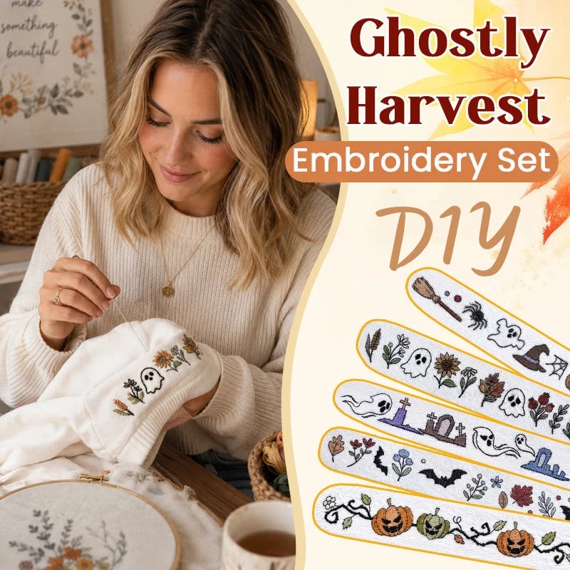 Halloween embroidery pattern examples