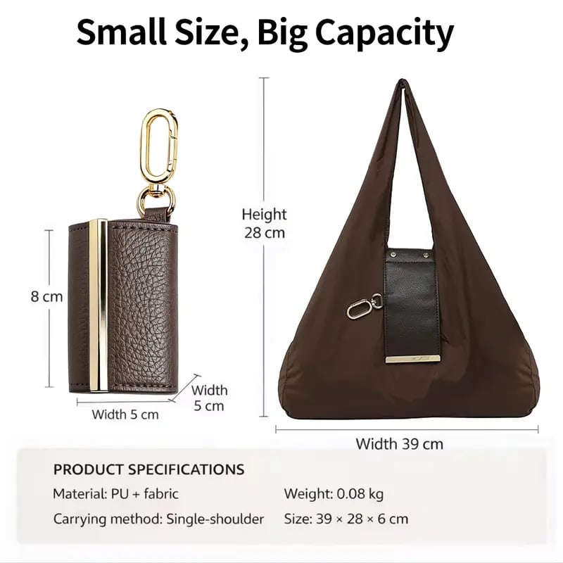 Tote bag folded and expanded