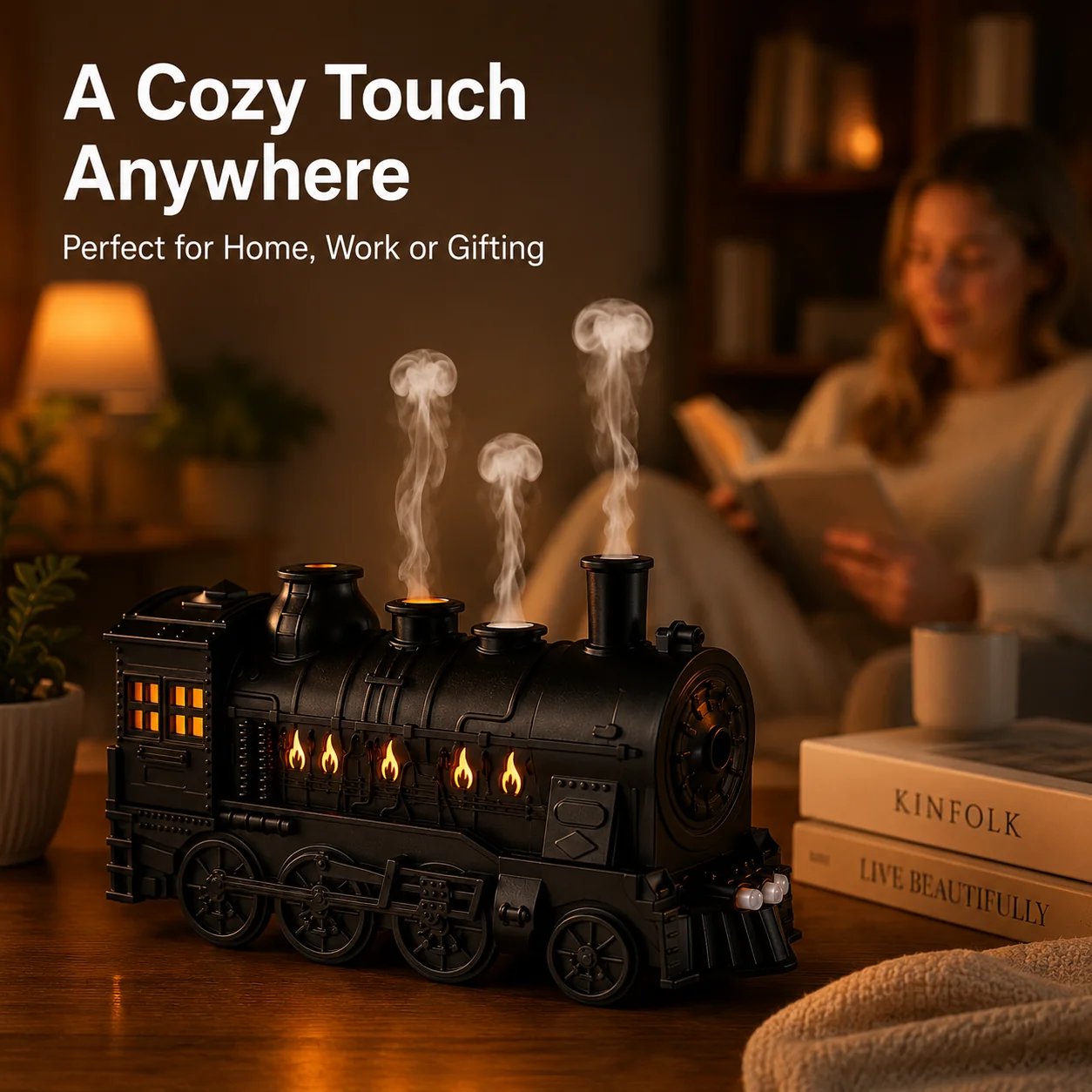 Train diffuser package contents and accessories layout