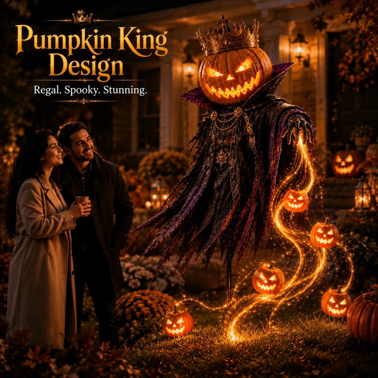 Flowing LED Pumpkin King light