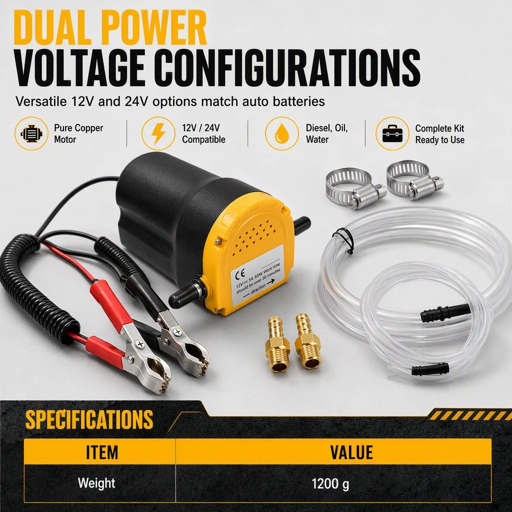 12V and 24V oil transfer pump specifications