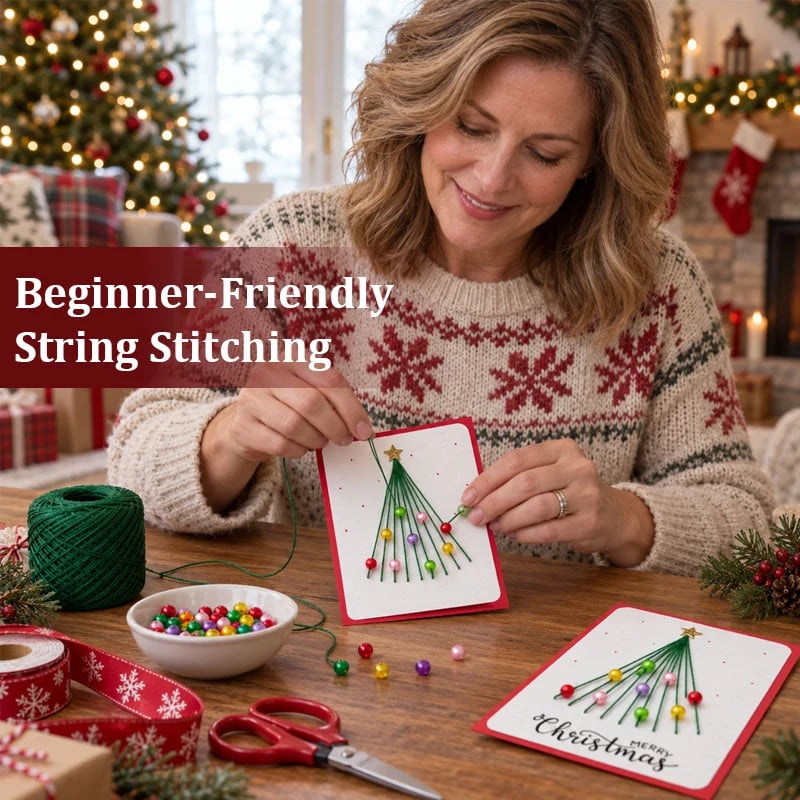 DIY stitched holiday cards DIY stitched holiday cards