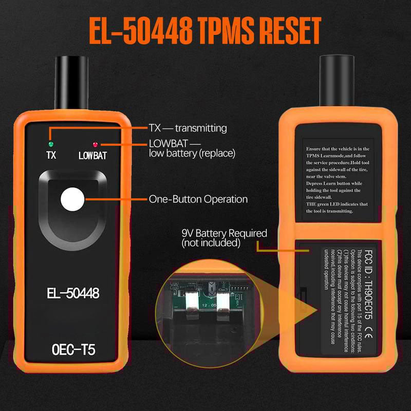 EL-50448 TPMS Relearn Tool for GM Tire Sensor TPMS Reset Tool Tire Pressure Monitor system Activation Tool OEC-T5 for GM Buick/Chevy/Cadillac Series Vehicles 2023 Edition EL-50448 TPMS Relearn Tool for GM Tire Sensor TPMS Reset Tool Tire Pressure Monitor system Activation Tool OEC-T5 for GM Buick/Chevy/Cadillac Series Vehicles 2023 Edition